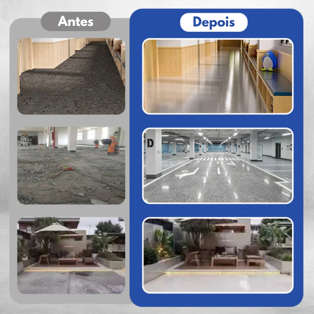 Louis Fórest: Revestimento de Piso Epóxi com Acabamento de Mármore de Alto Brilho 🔥Estoque Limitado🔥