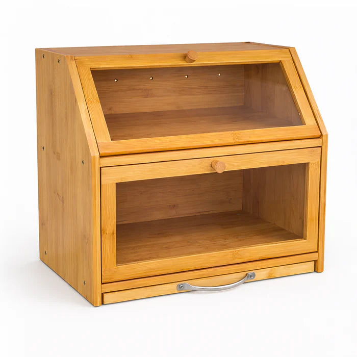 Porta Pão Premium com Tábua de Corte Integrada + Brinde Manteigueira