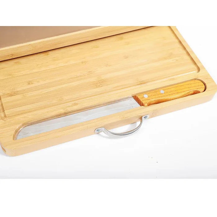 Porta Pão Premium com Tábua de Corte Integrada + Brinde Manteigueira