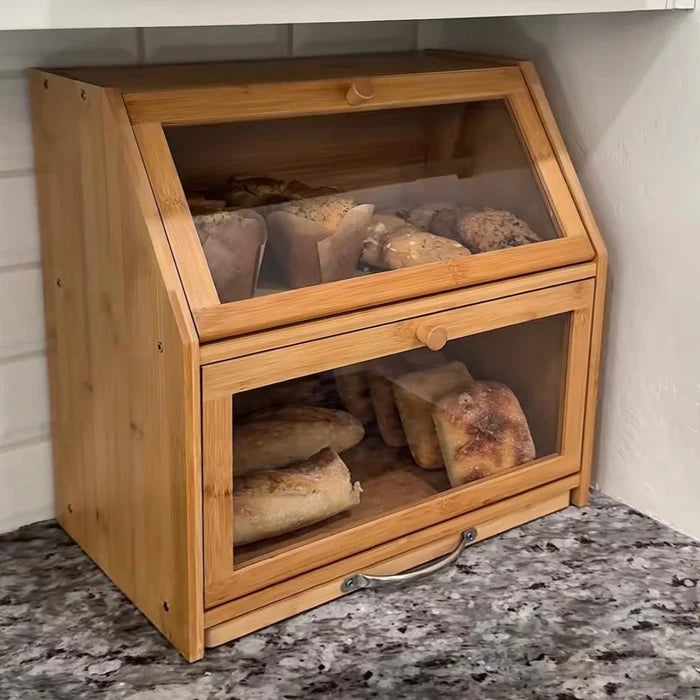 Porta Pão Premium com Tábua de Corte Integrada + Brinde Manteigueira