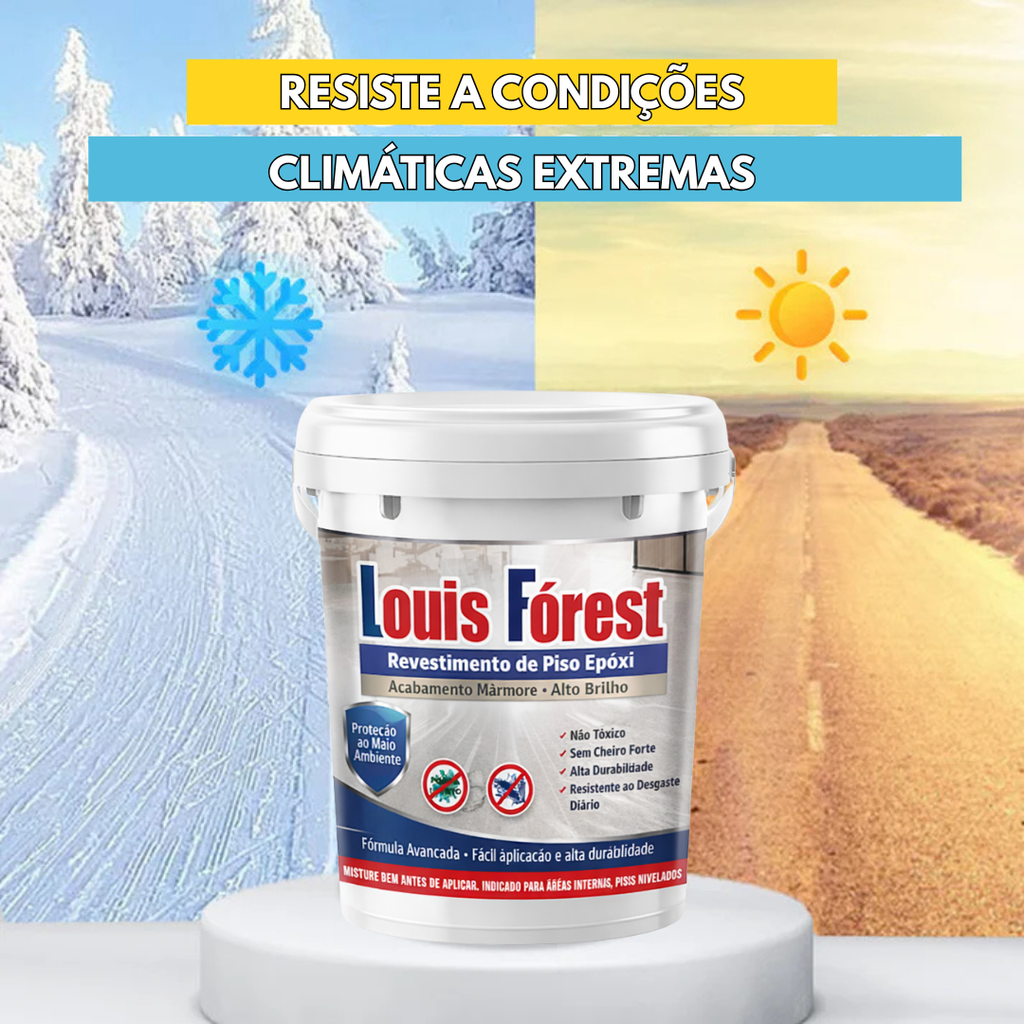 Louis Fórest: Revestimento de Piso Epóxi com Acabamento de Mármore de Alto Brilho 🔥Estoque Limitado🔥