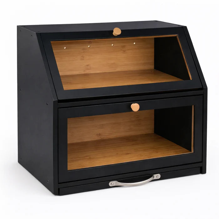 Porta Pão Premium com Tábua de Corte Integrada + Brinde Manteigueira