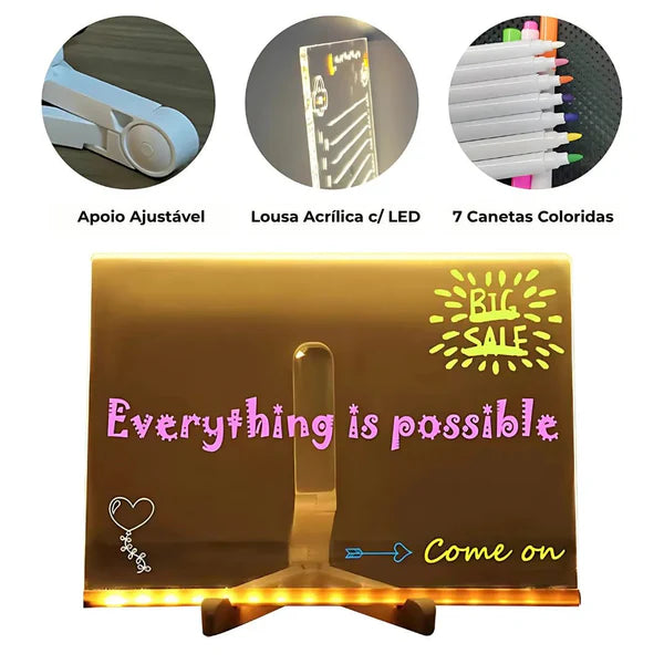 MagicBoard: O Quadro Mágico de Desenhos de Led - Kit Completo +BRINDE